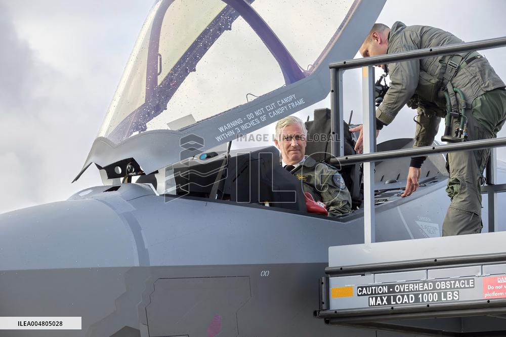 King Philippe At F-35 Delivery Ceremony - Florennes
