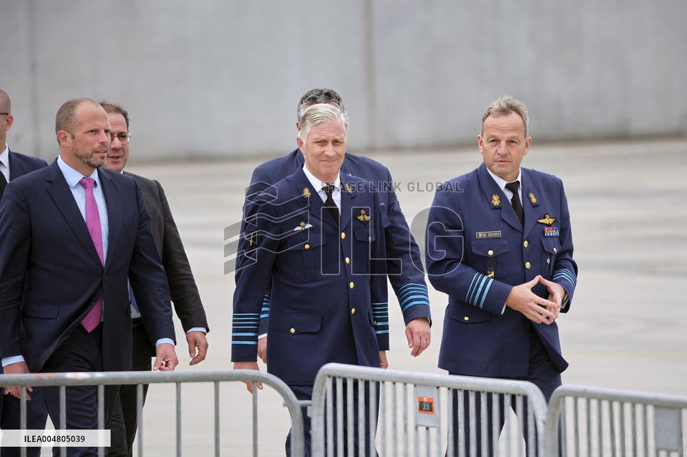 King Philippe At F-35 Delivery Ceremony - Florennes