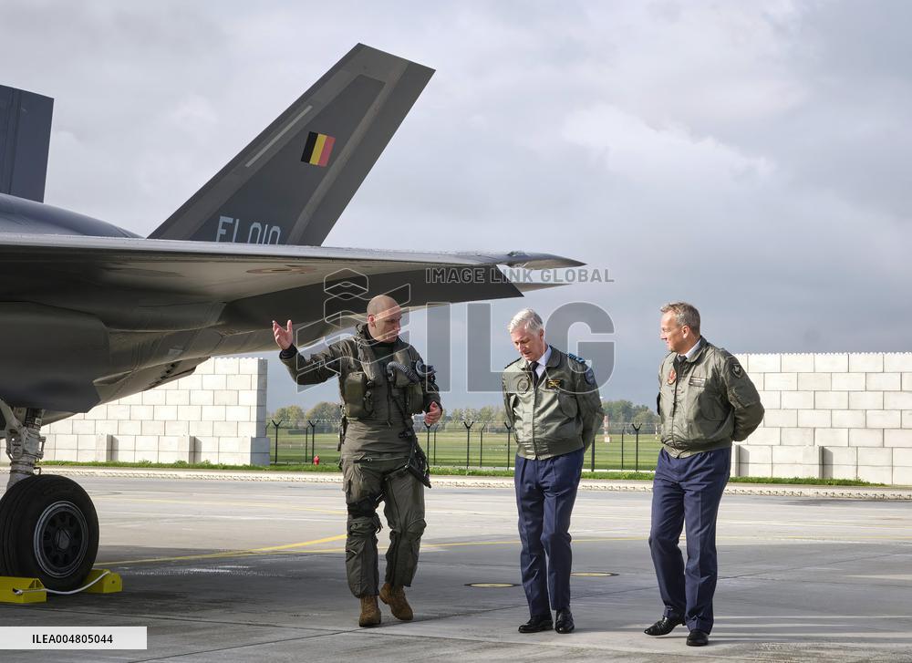 King Philippe At F-35 Delivery Ceremony - Florennes