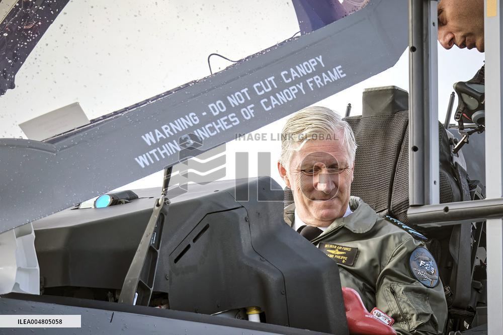 King Philippe At F-35 Delivery Ceremony - Florennes