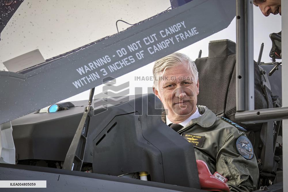 King Philippe At F-35 Delivery Ceremony - Florennes
