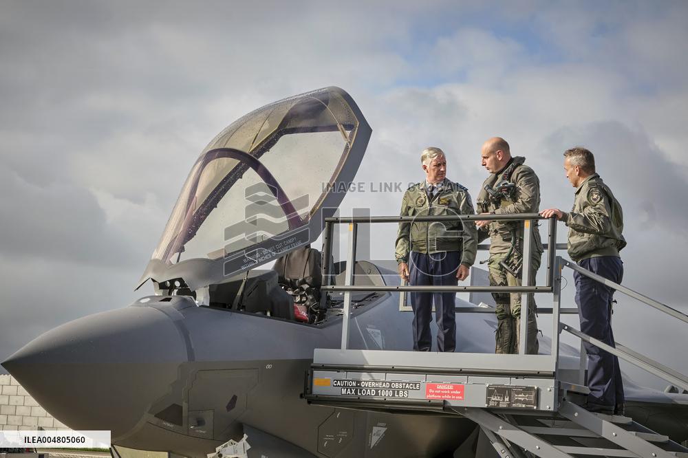King Philippe At F-35 Delivery Ceremony - Florennes