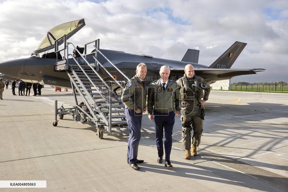 King Philippe At F-35 Delivery Ceremony - Florennes
