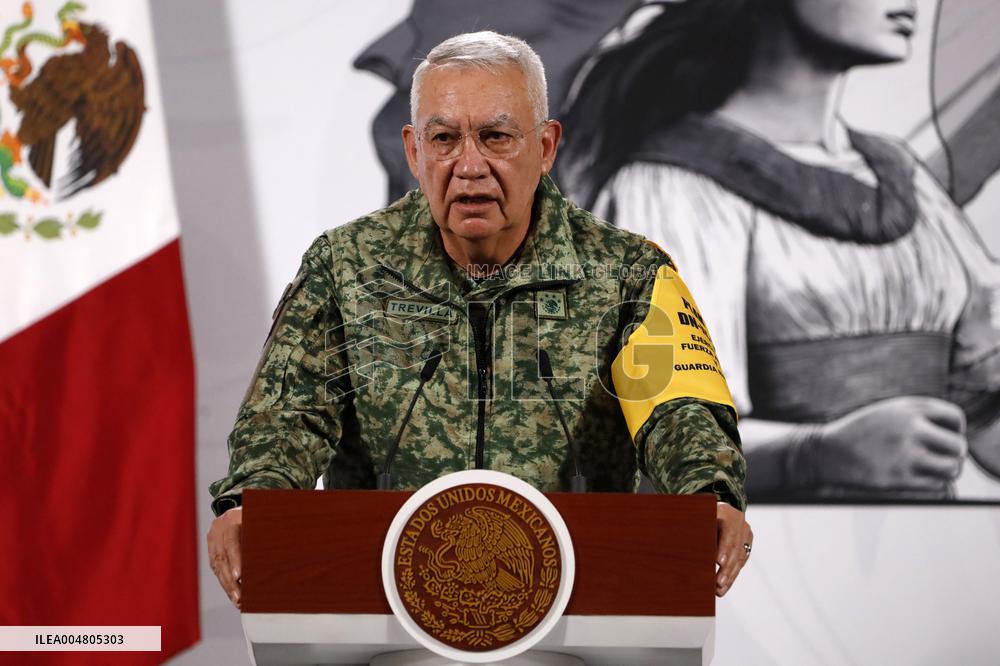 Mexican President Claudia Sheinbaum Holds Briefing Conference - Mexico