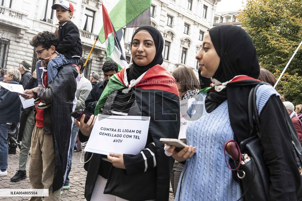 Pro-Palestine Demonstration - Milan