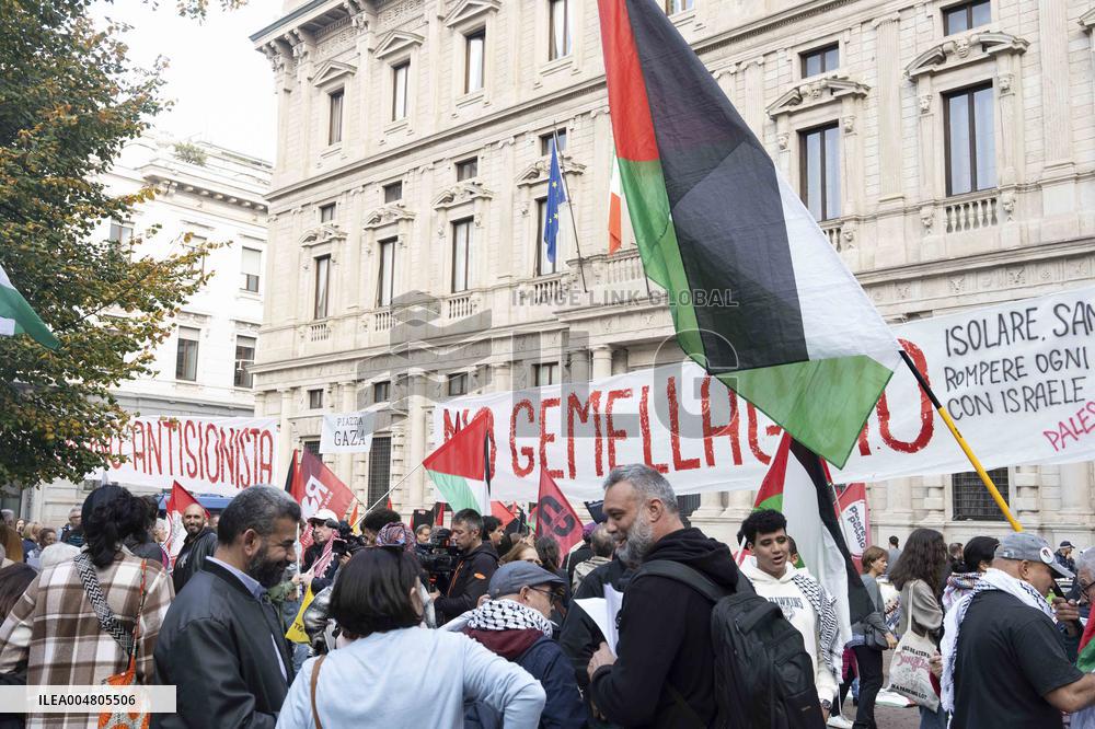 Pro-Palestine Demonstration - Milan