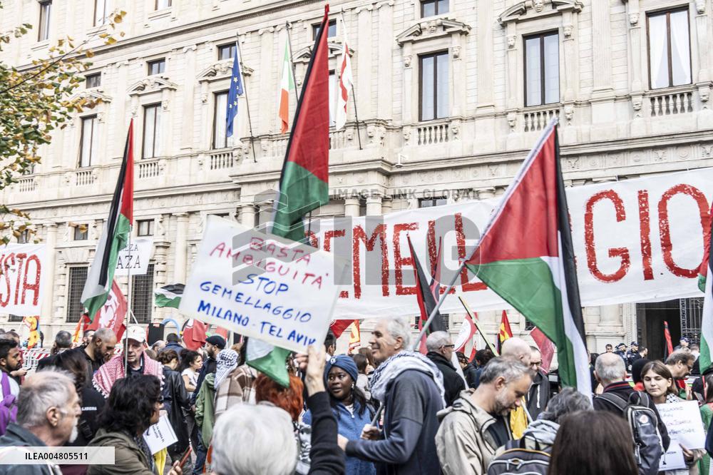 Pro-Palestine Demonstration - Milan