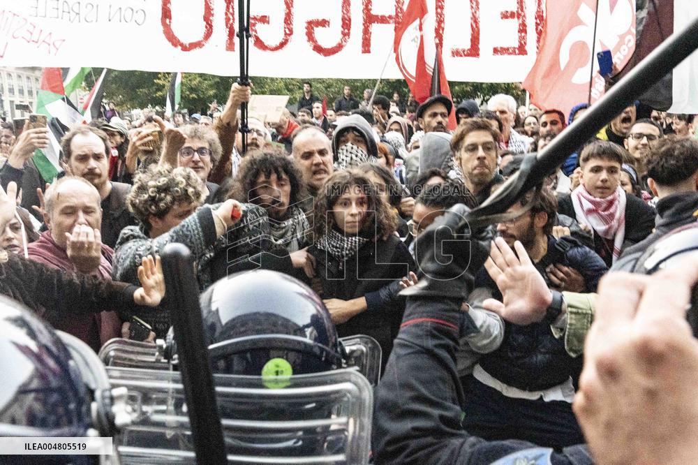 Pro-Palestine Demonstration - Milan