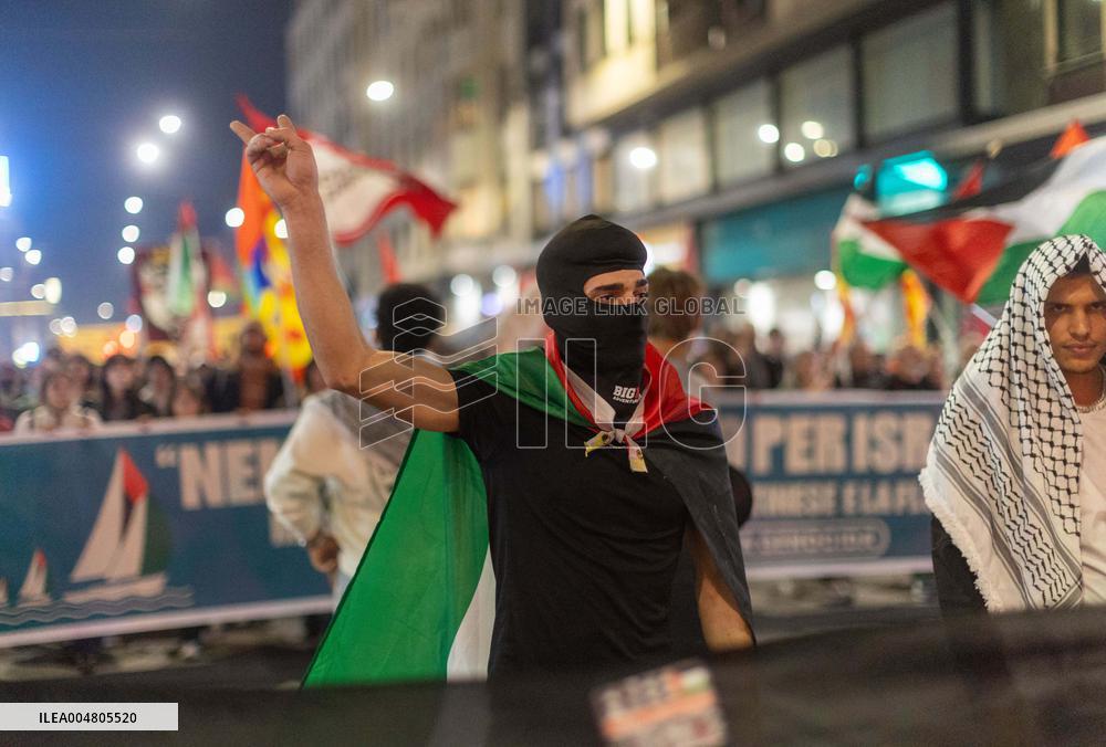 Pro-Palestine Demonstration - Milan