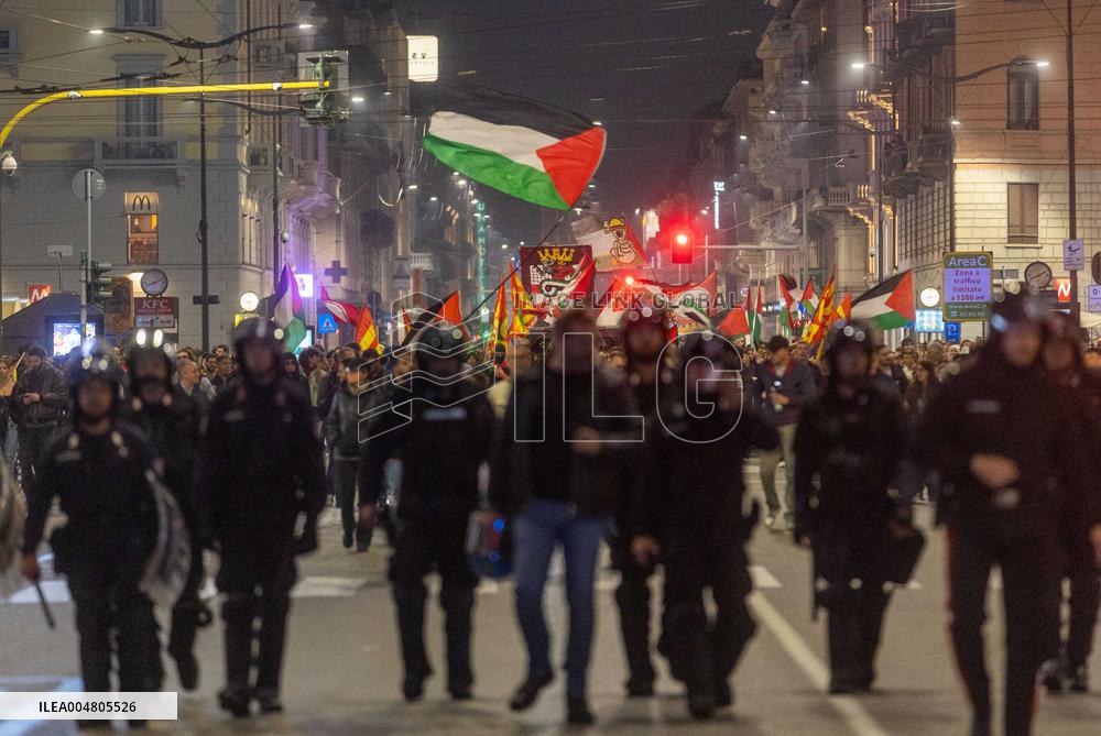 Pro-Palestine Demonstration - Milan