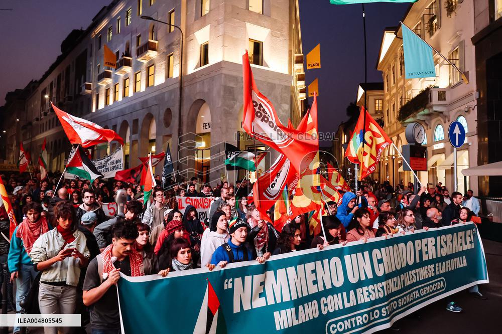 Pro-Palestine Demonstration - Milan