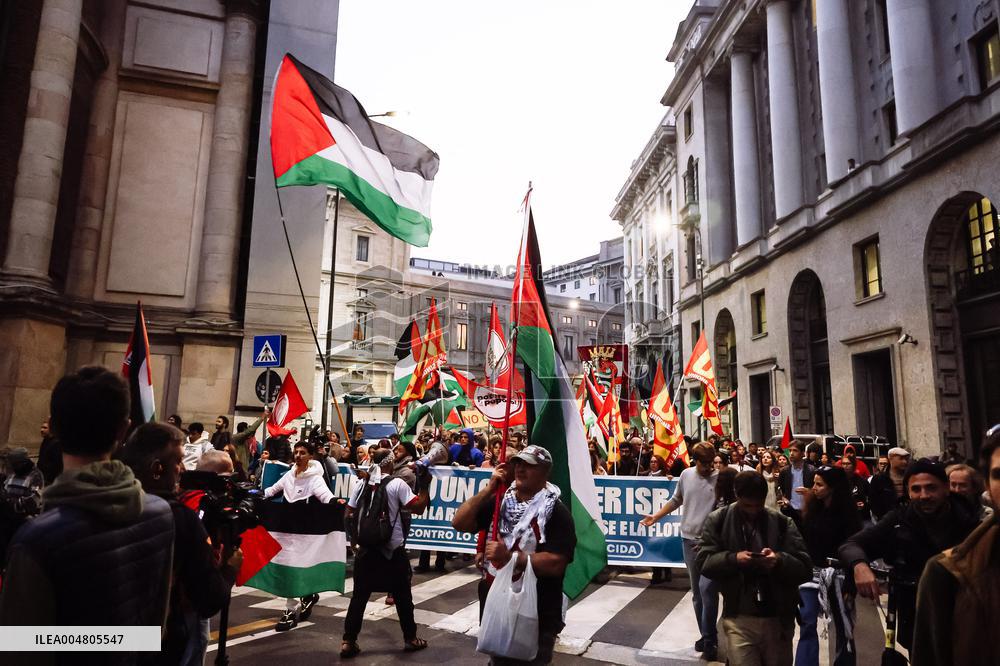 Pro-Palestine Demonstration - Milan