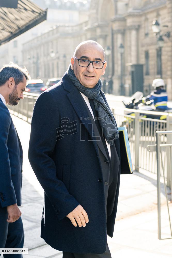Ministers arrive at the Elysee Palace for the Council of Ministers - Paris AJ