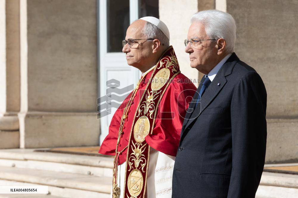 Pope Leo XIV Meets With President Sergio Mattarella - Rome
