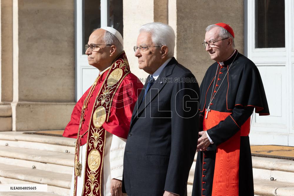 Pope Leo XIV Meets With President Sergio Mattarella - Rome
