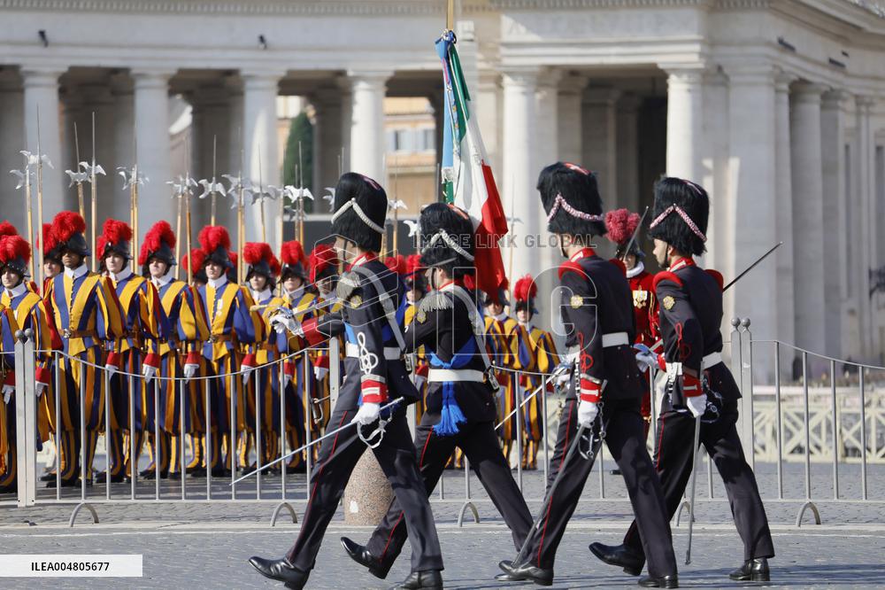 Pope Leo XIV Meets With President Sergio Mattarella - Rome