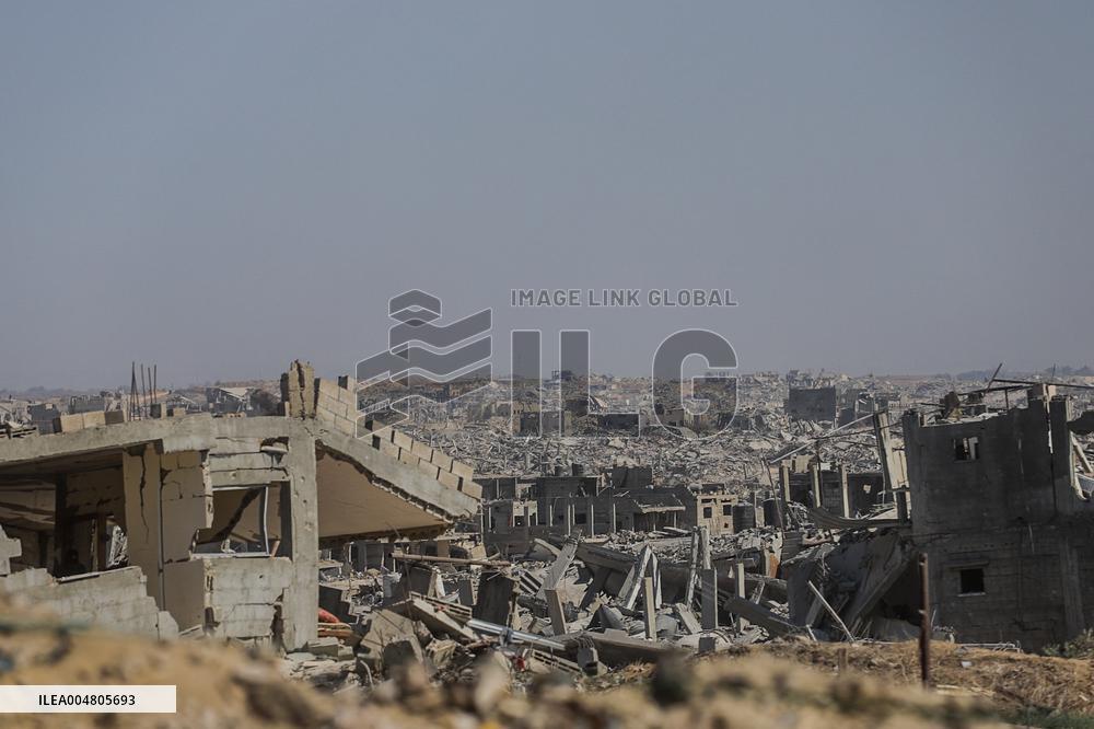 Gaza Destruction After Airstrikes - Gaza City