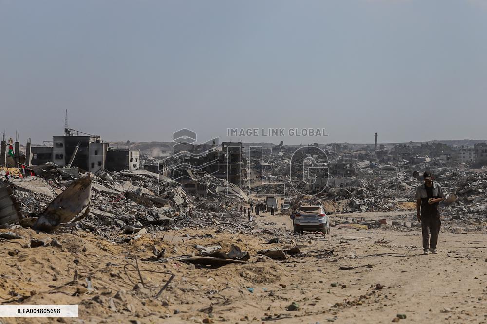Gaza Destruction After Airstrikes - Gaza City