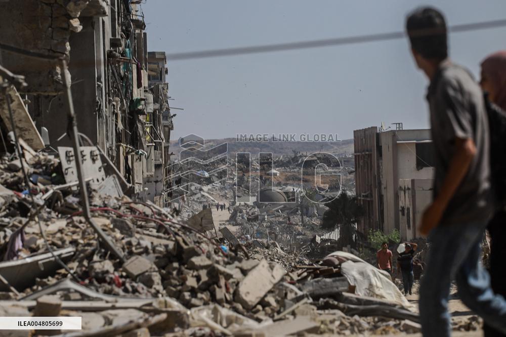 Gaza Destruction After Airstrikes - Gaza City