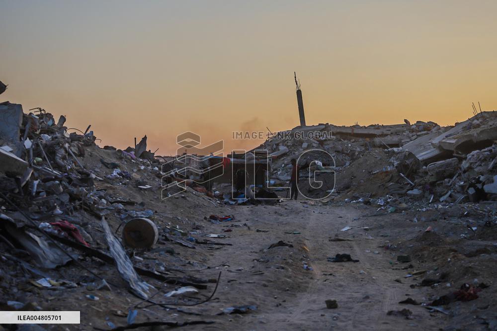 Gaza Destruction After Airstrikes - Gaza City