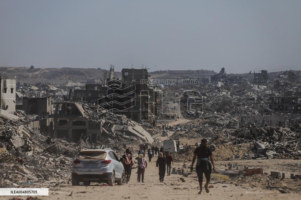 Gaza Destruction After Airstrikes - Gaza City