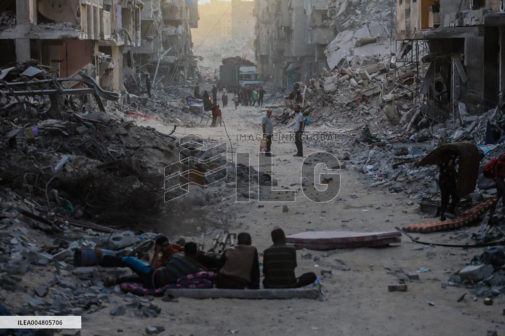 Gaza Destruction After Airstrikes - Gaza City