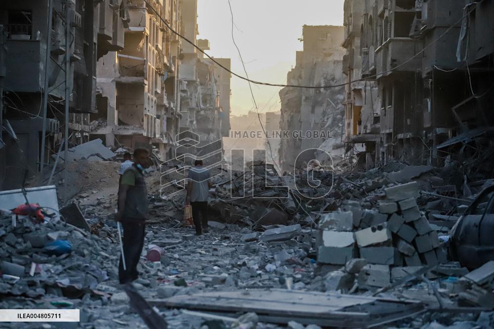 Gaza Destruction After Airstrikes - Gaza City