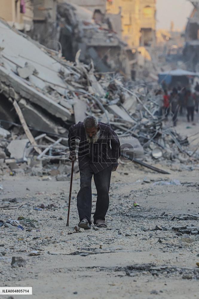 Gaza Destruction After Airstrikes - Gaza City