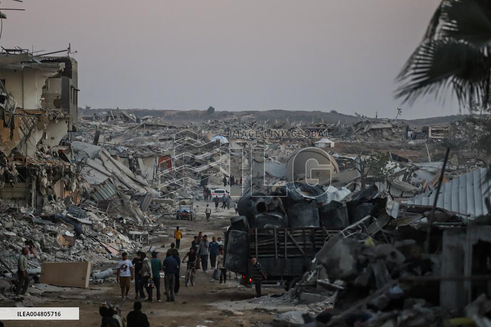 Gaza Destruction After Airstrikes - Gaza City