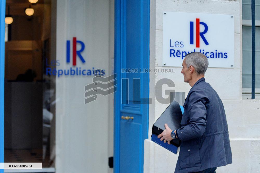 Bruno Retailleau Returns To LR Headquarters - Paris