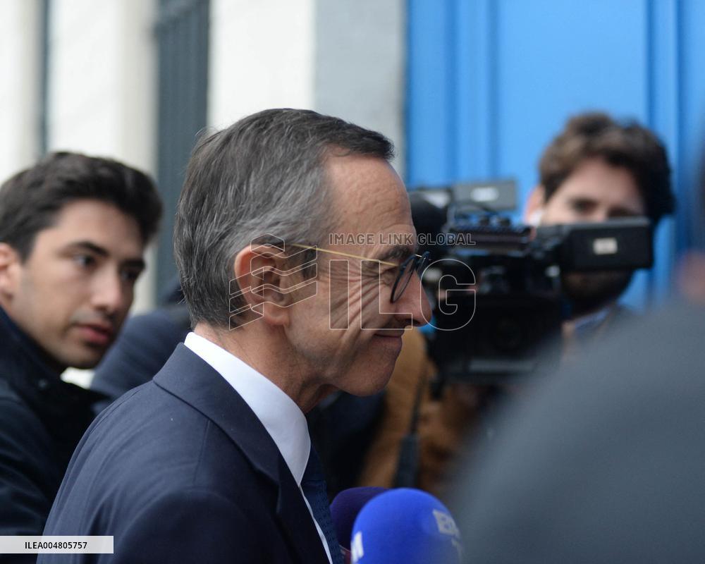 Bruno Retailleau Returns To LR Headquarters - Paris