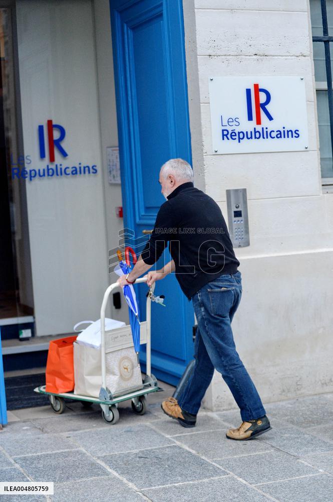 Bruno Retailleau Returns To LR Headquarters - Paris