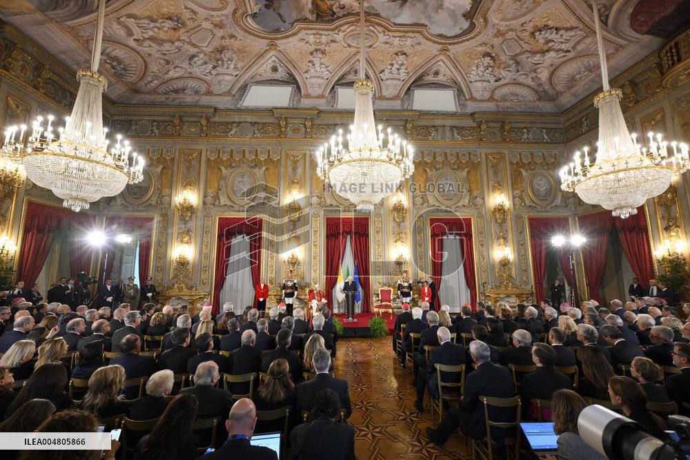 Pope Leo XIV Meets Italian President Sergio Mattarella - Rome