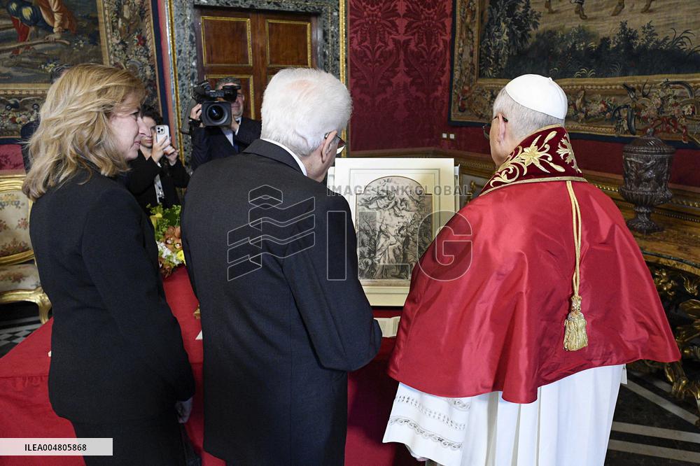 Pope Leo XIV Meets Italian President Sergio Mattarella - Rome