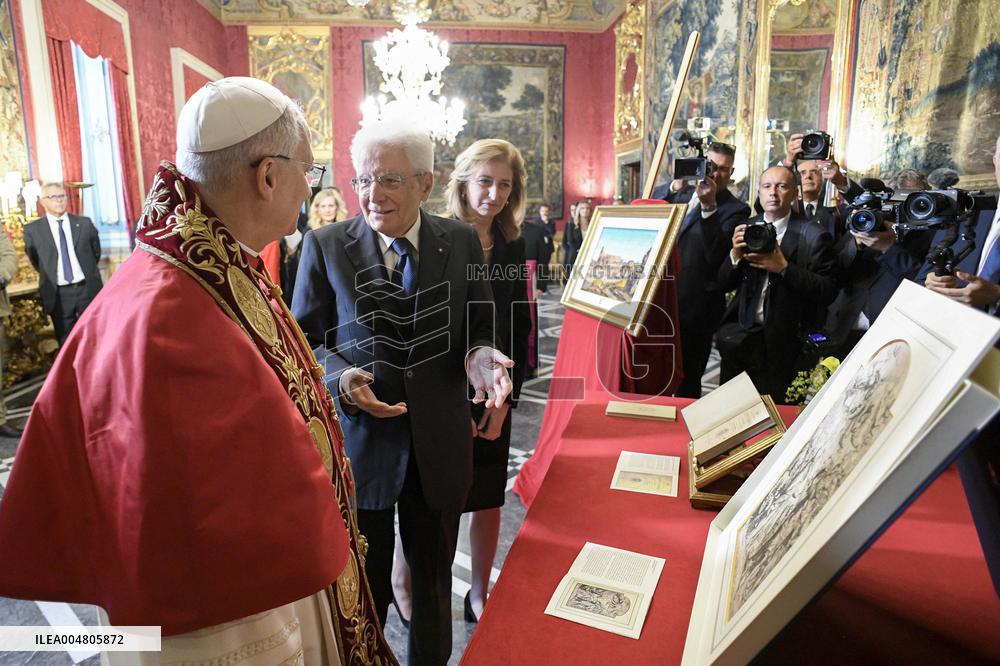 Pope Leo XIV Meets Italian President Sergio Mattarella - Rome