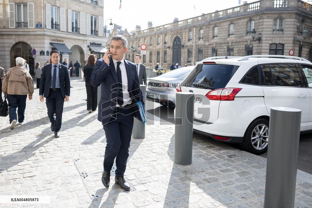 Ministers leaves the Elysee Palace for the Council of Ministers - Paris AJ
