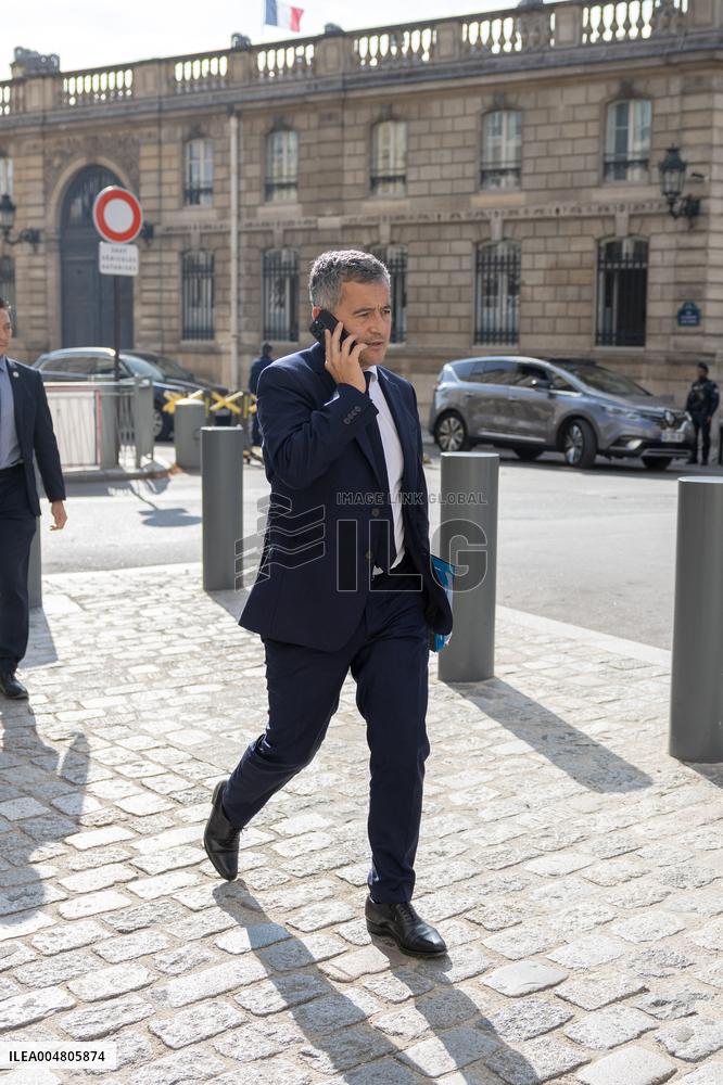 Ministers leaves the Elysee Palace for the Council of Ministers - Paris AJ