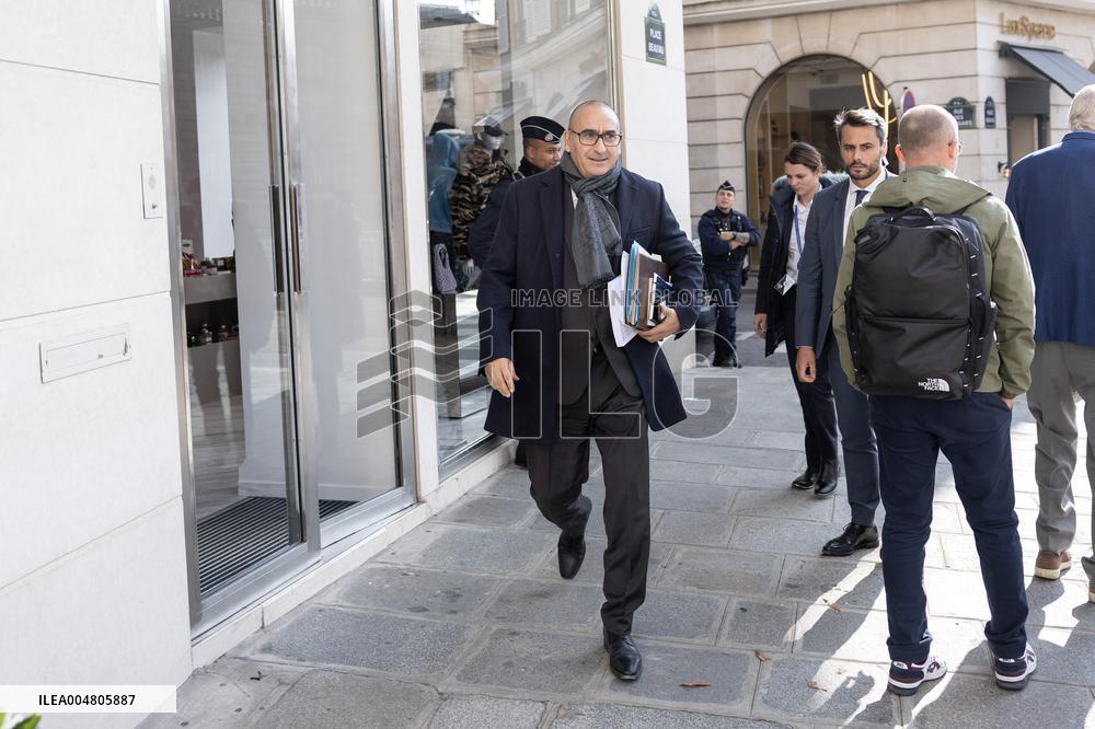 Ministers leaves the Elysee Palace for the Council of Ministers - Paris AJ