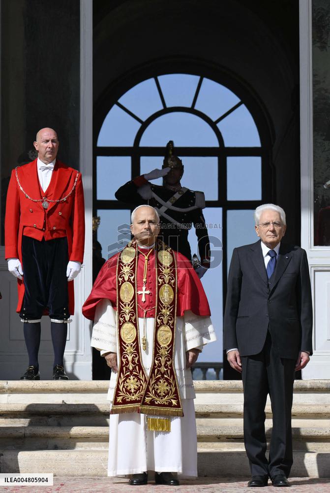 Pope Leo XIV Meets Italian President Sergio Mattarella - Rome
