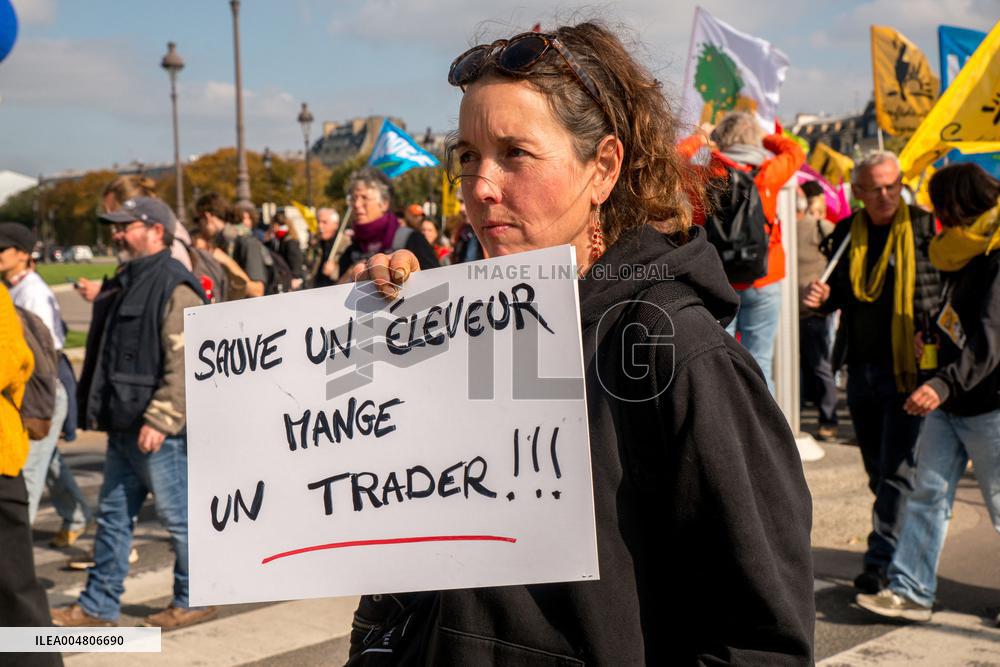 Farmers' Demonstration in Paris - France
