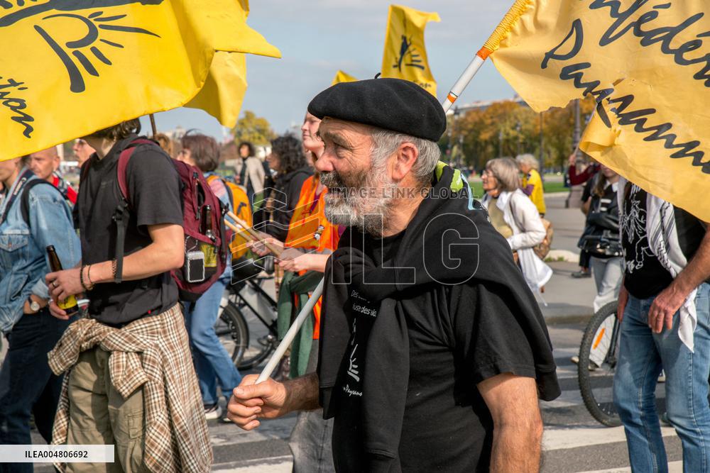 Farmers' Demonstration in Paris - France