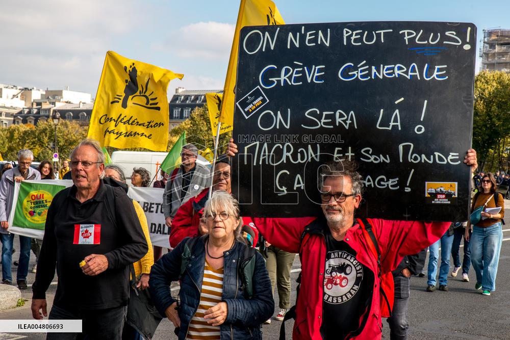 Farmers' Demonstration in Paris - France