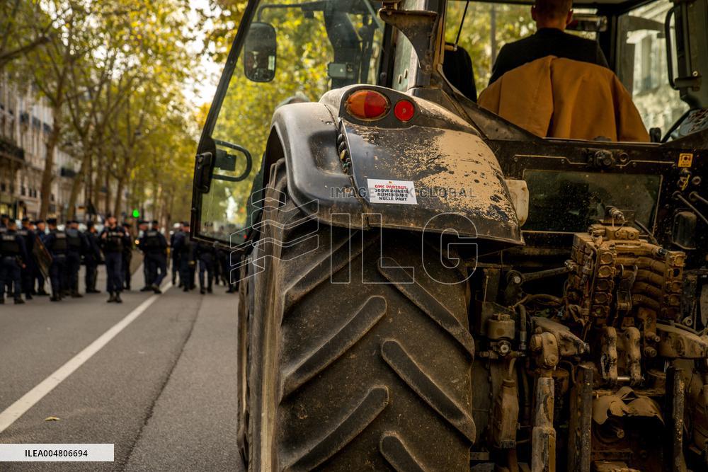 Farmers' Demonstration in Paris - France