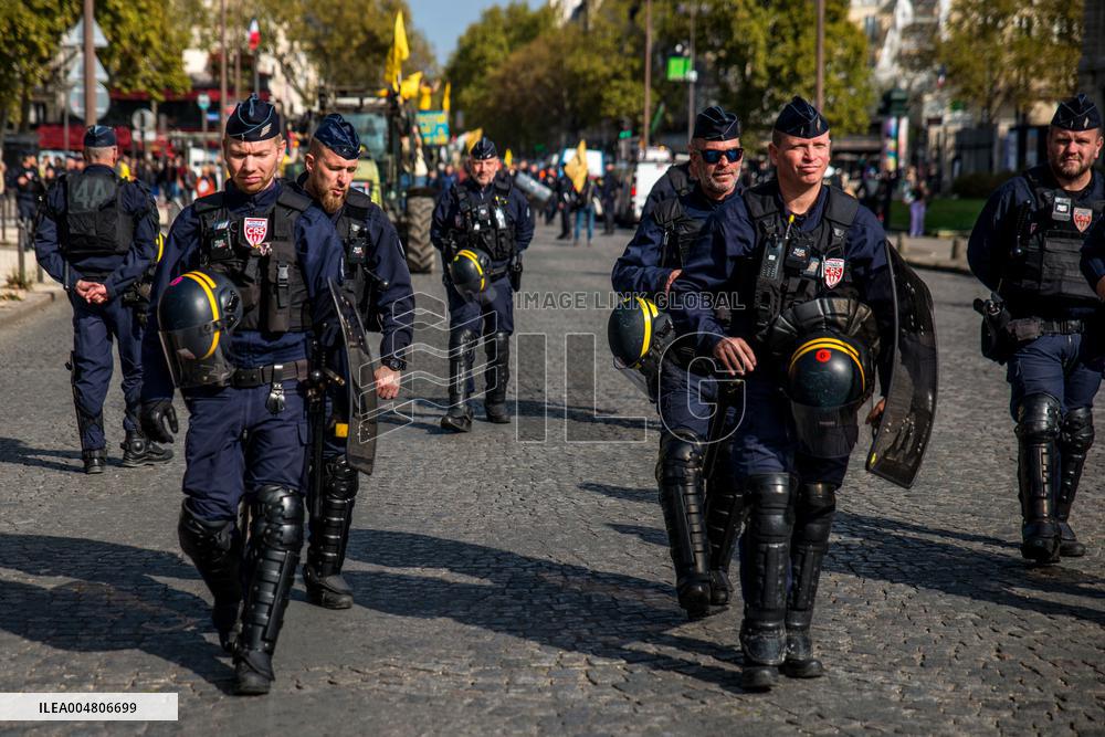 Farmers' Demonstration in Paris - France