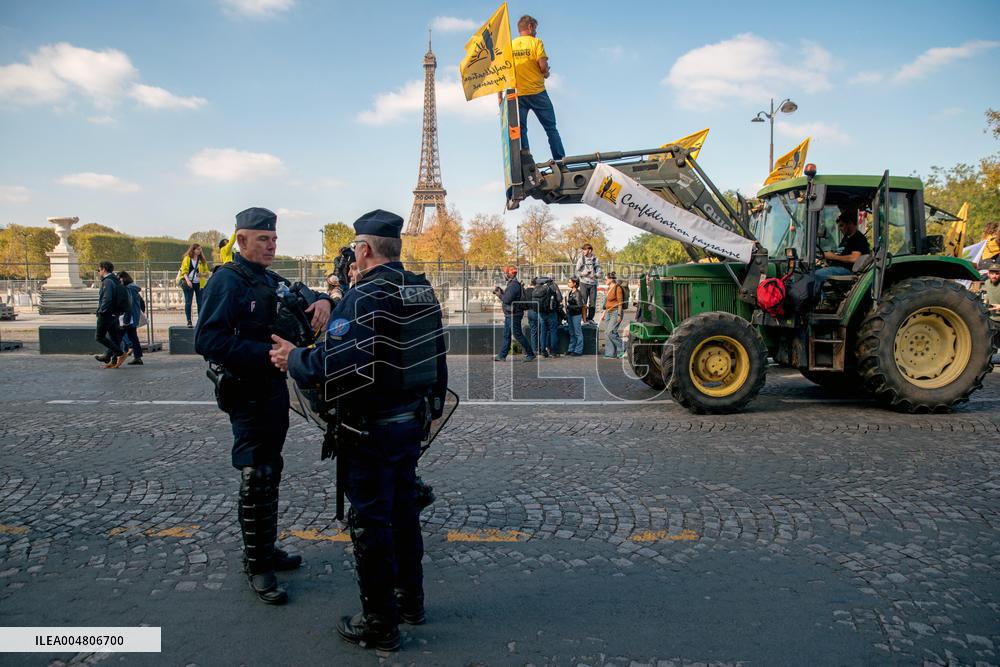 Farmers' Demonstration in Paris - France