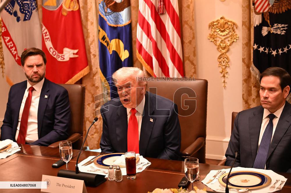 Trump Hosts a bilateral lunch with President Javier Gerardo Milei of Argentina