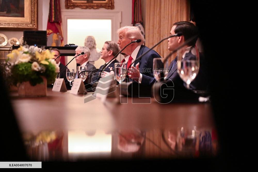 Trump Hosts a bilateral lunch with President Javier Gerardo Milei of Argentina