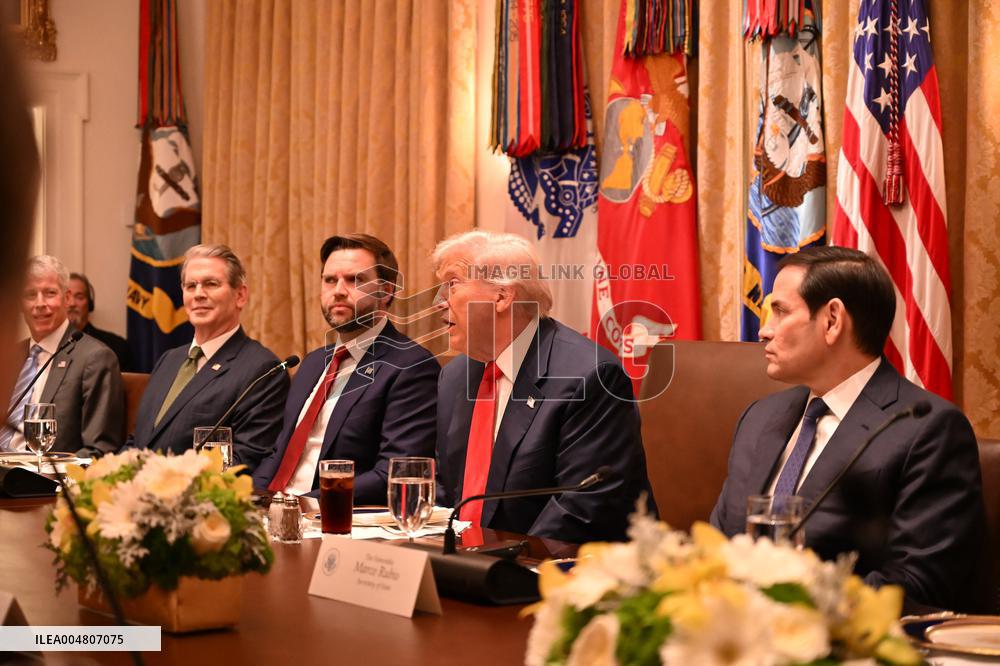 Trump Hosts a bilateral lunch with President Javier Gerardo Milei of Argentina