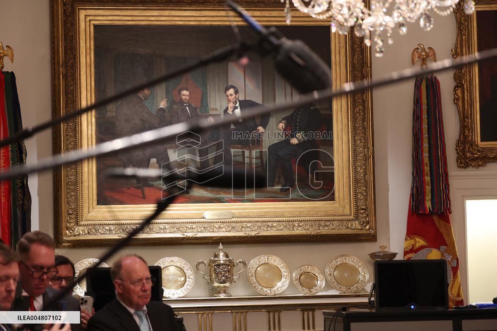 Trump Hosts a bilateral lunch with President Javier Gerardo Milei of Argentina