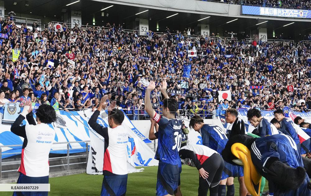 Football: Friendly between Japan and Brazil